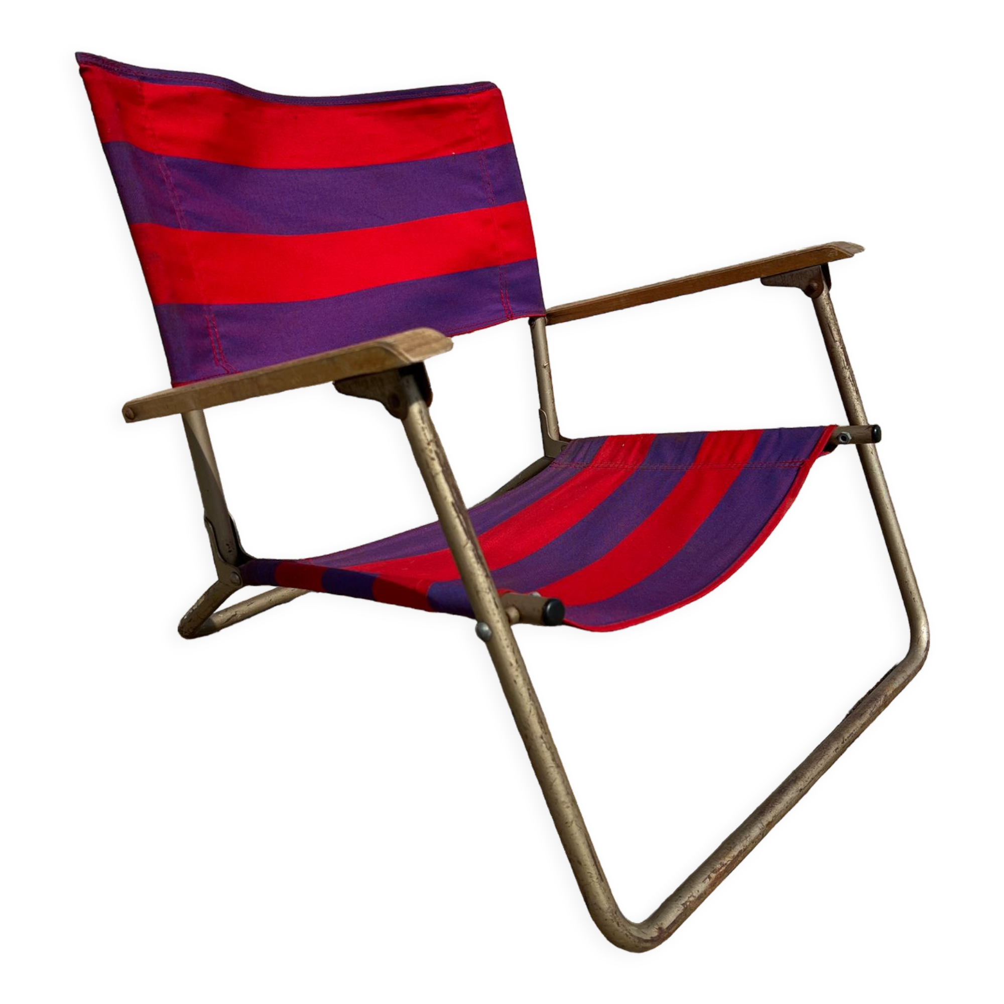 Vintage folding beach chair 1970