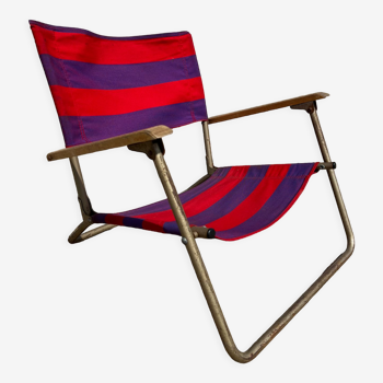 Vintage folding beach chair 1970