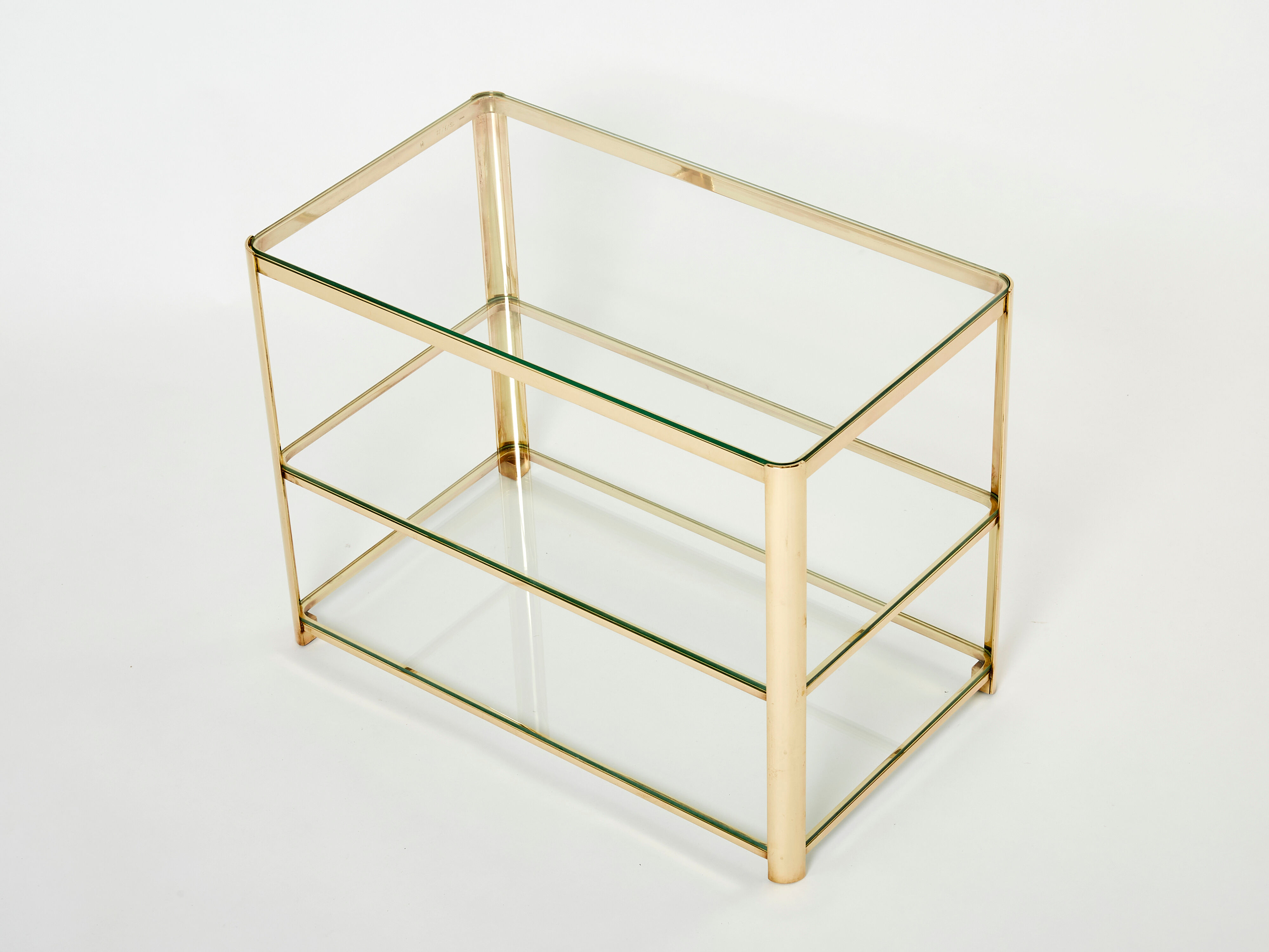 Bronze side table signed J.T. Lepelletier for Broncz circa 1960