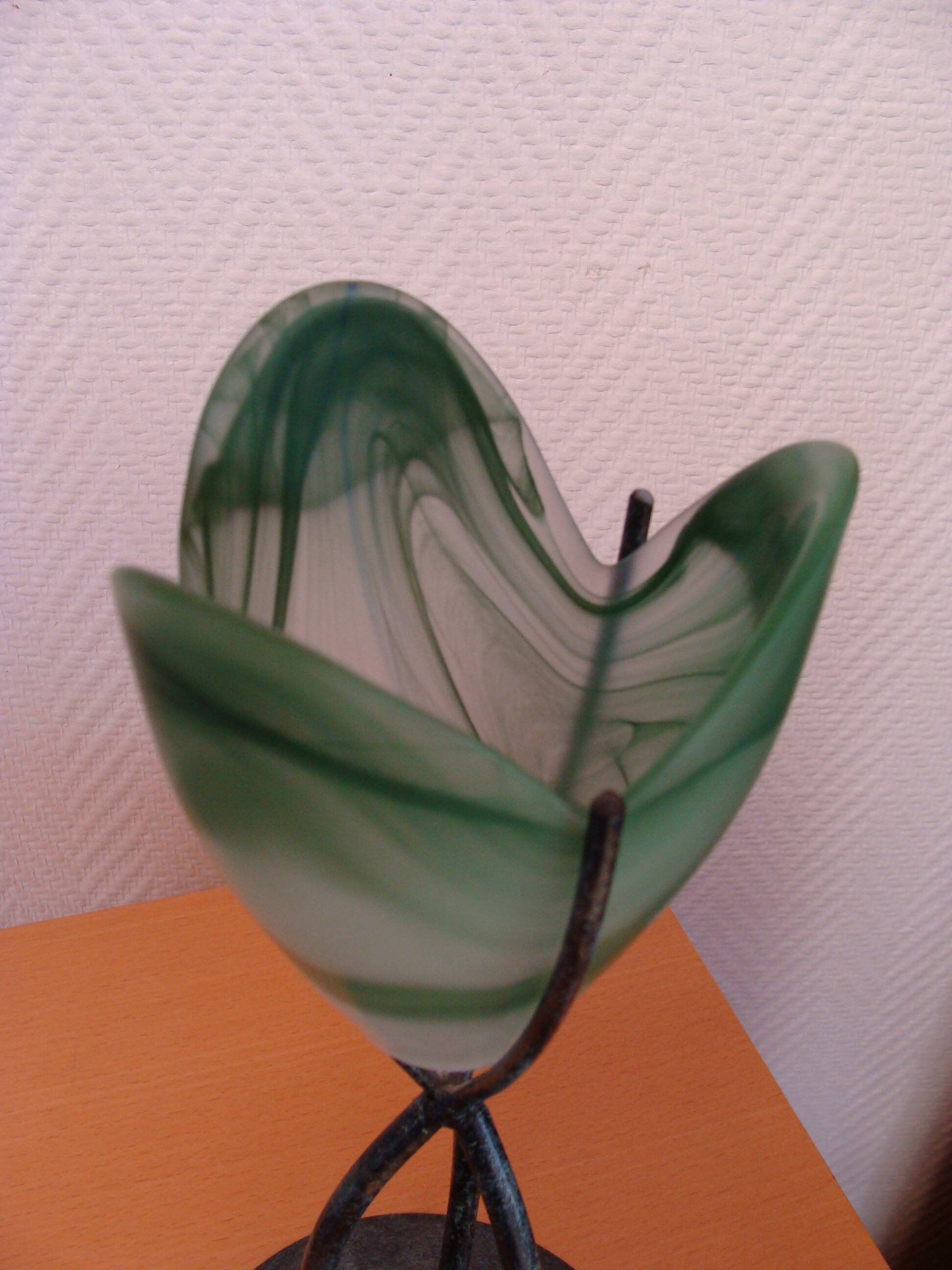 Large metal and glass tealight holder