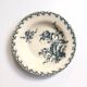 Vintage decorative plate, Gien Chardon bleu model, ironstone.