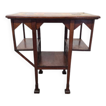 Arts And Craft Side Table With Tiles, from around 1900