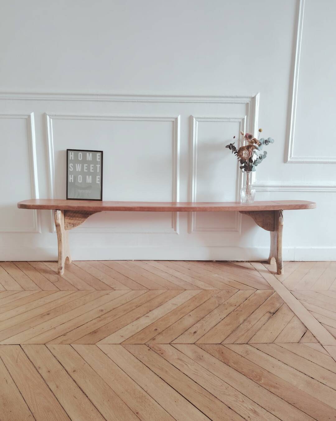 Renovated antique bench, late 19th - early 20th century