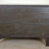 Louis XV period curved chest of drawers in elm and marquetry fillets circa 1750