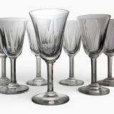 7 crystal wine glasses Saint Louis model Cerdagne