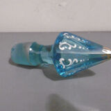 Emaille glass service a liqueur carafe and glasses