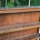19th-century vintage oak bookshelf.