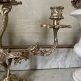 Old gilded bronze candlestick