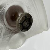 Art Deco half-dome pressed glass wall lamp