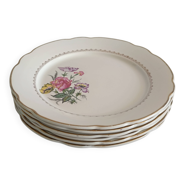 Assiettes plates Digoin & Sarreguemines