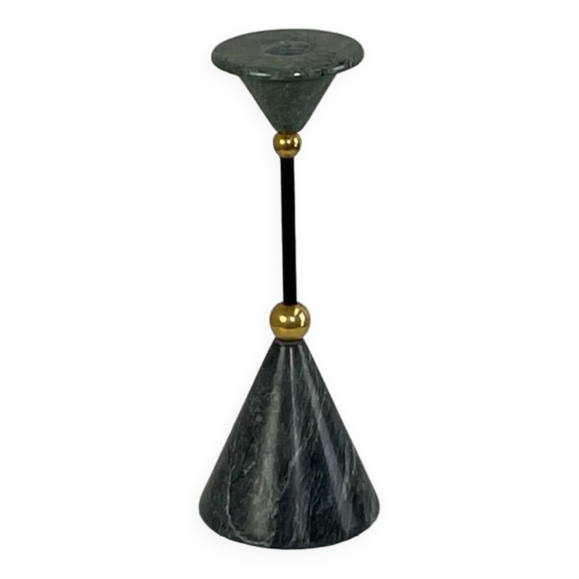 Vintage marble and brass candle holder