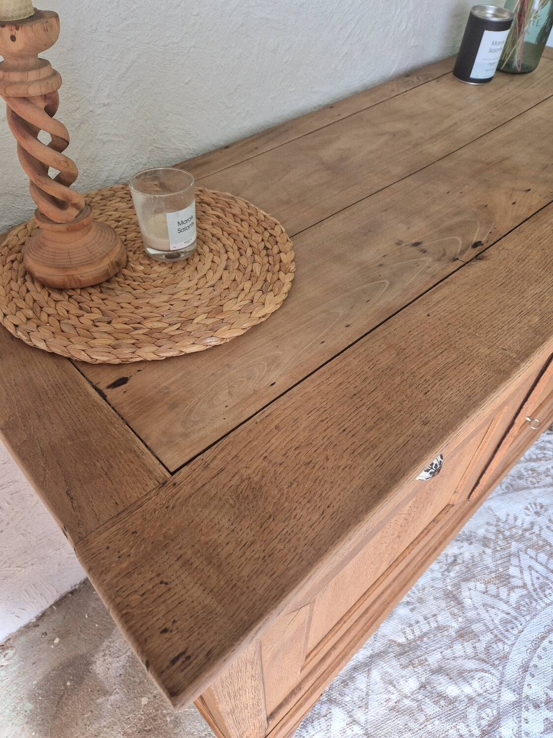 Vintage solid oak sideboard