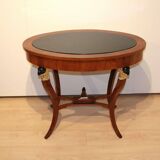 Biedermeier Cherry Veneer Gold-Leaf Center Table, Austria, 1820s