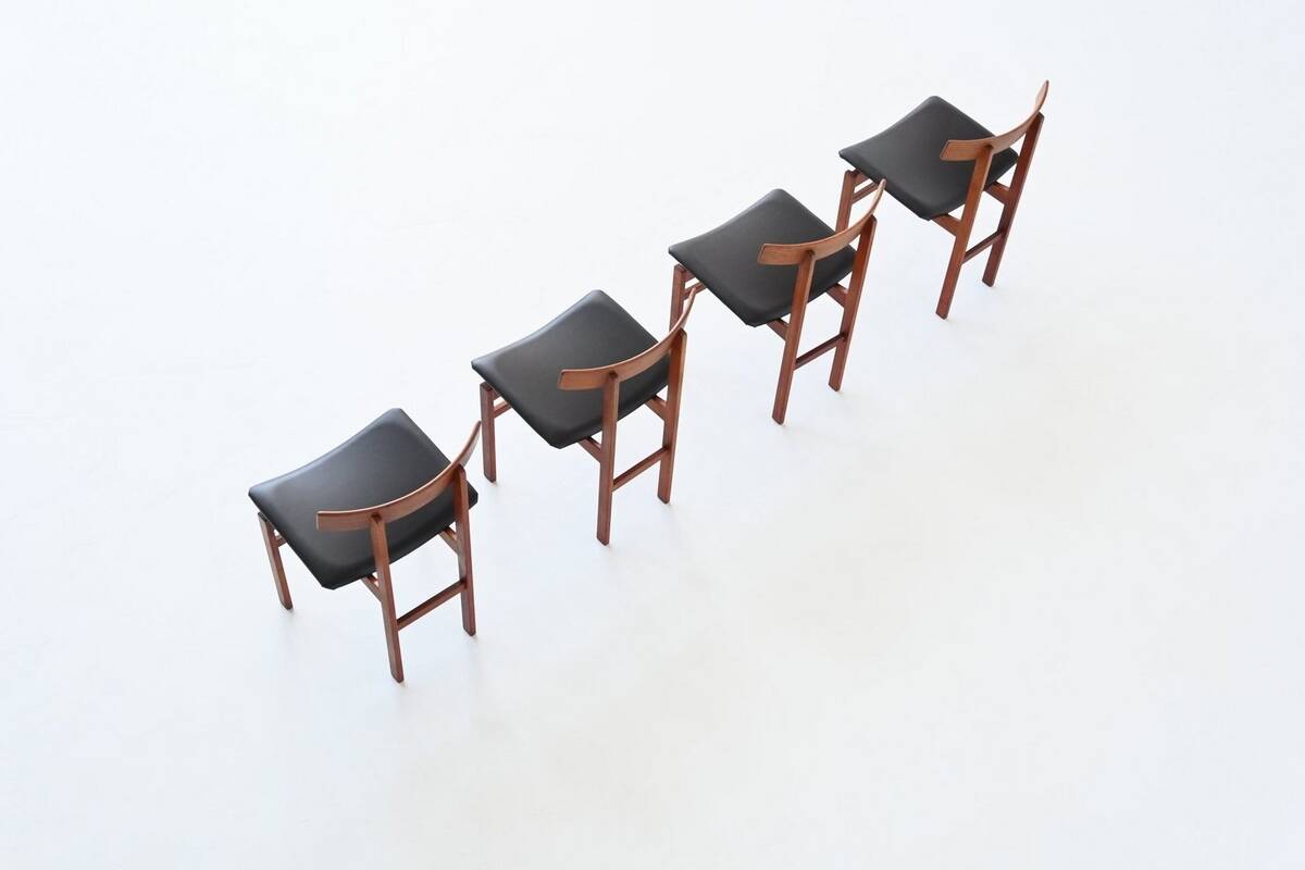 Inger Klingenberg dining chairs teak France & Son Denmark 1960