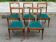 4 dining chairs in Directoire style from the 19th century with velvet upholstery.