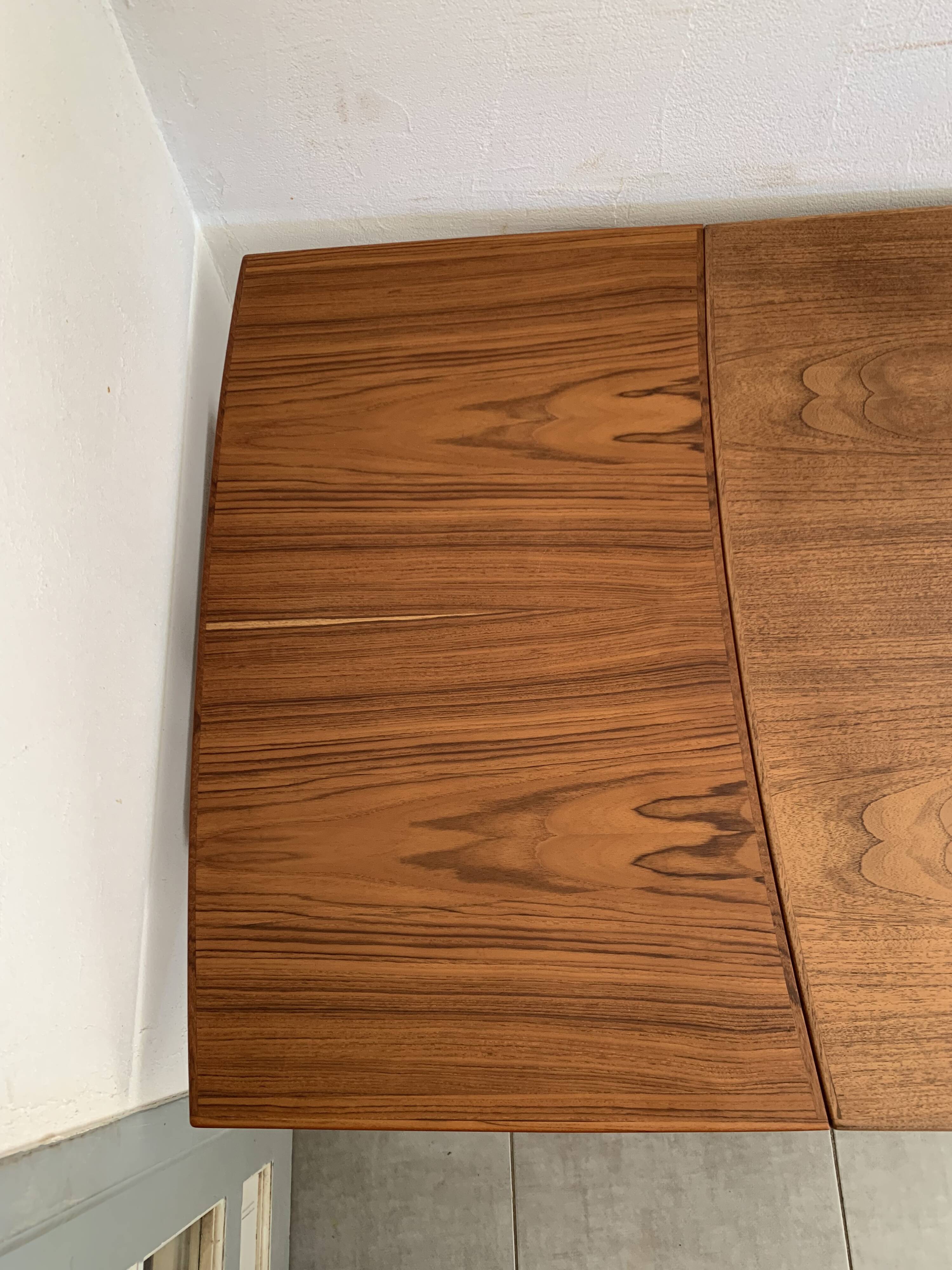 Vintage Danish dining table from the 60s extendable teak