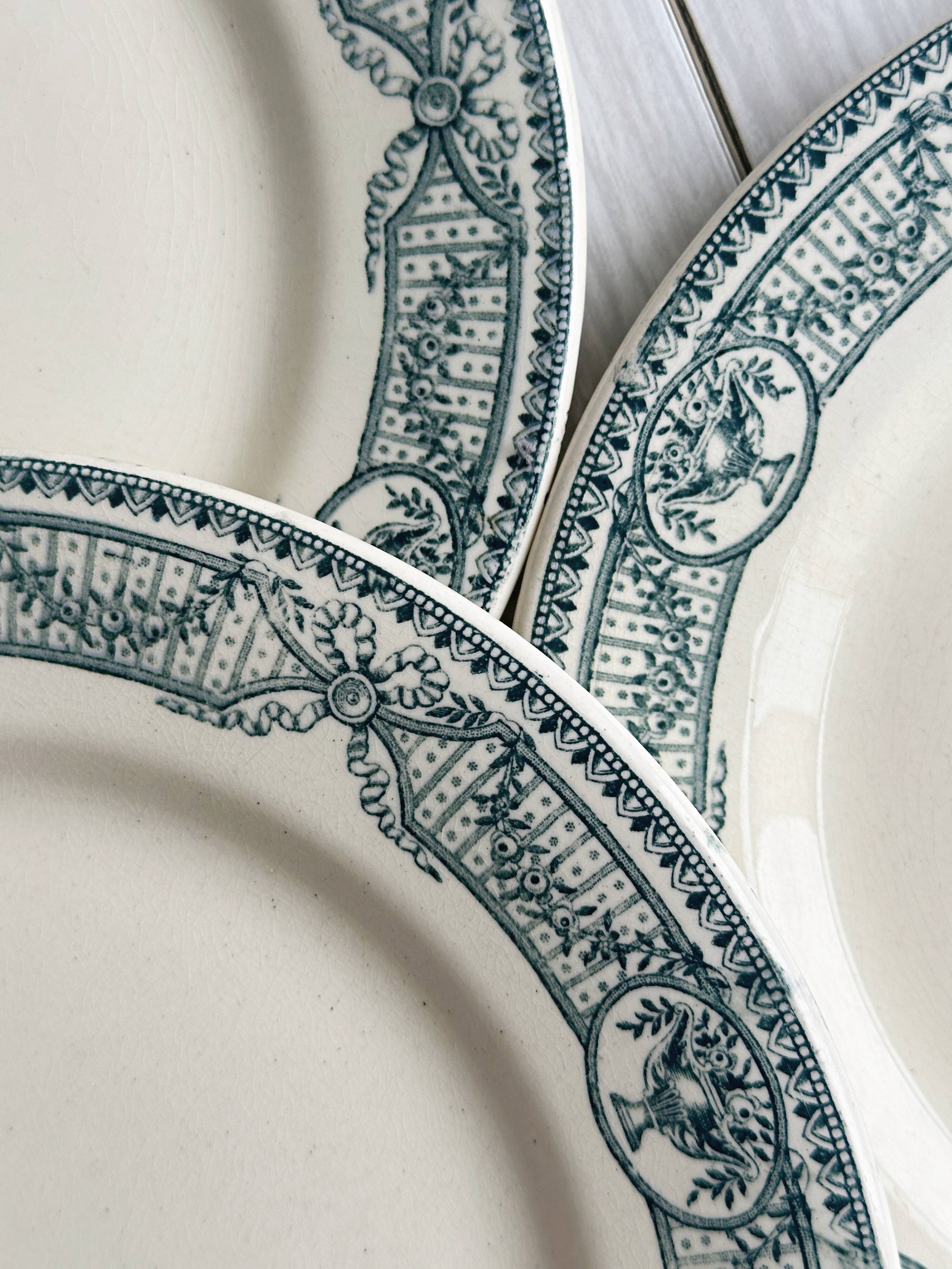 set of 6 antique plates