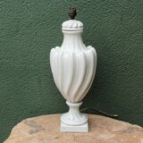 Baluster lamp base in Paris porcelain