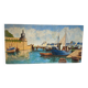 Sailboat harbor painting