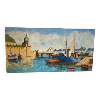 Peinture de port de voiliers