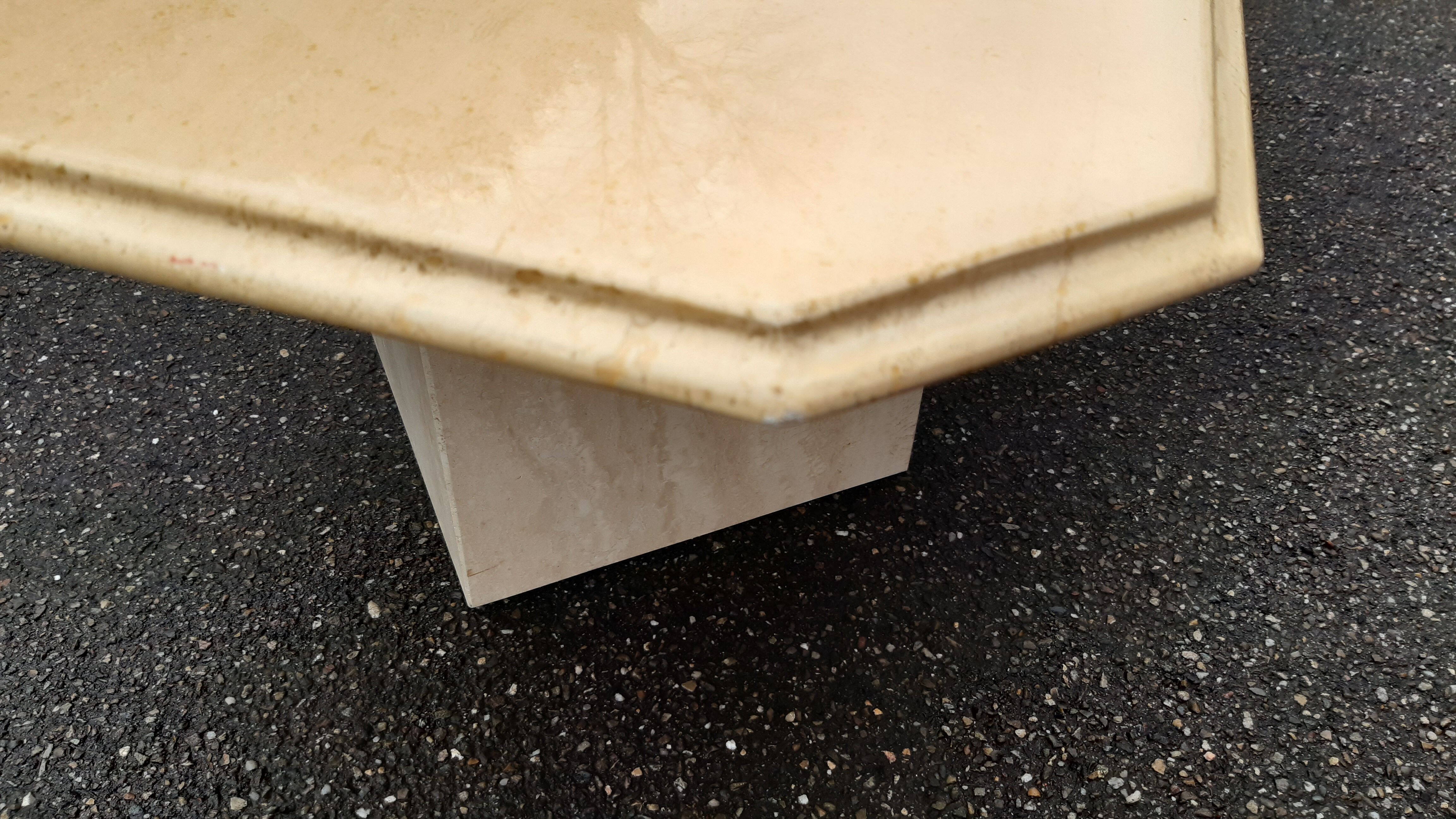 Travertine coffee table 80s