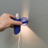 Small wall lamp in a delicate light blue colour from the Danish Lyfa 1980s