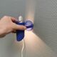 Small wall lamp in a delicate light blue colour from the Danish Lyfa 1980s