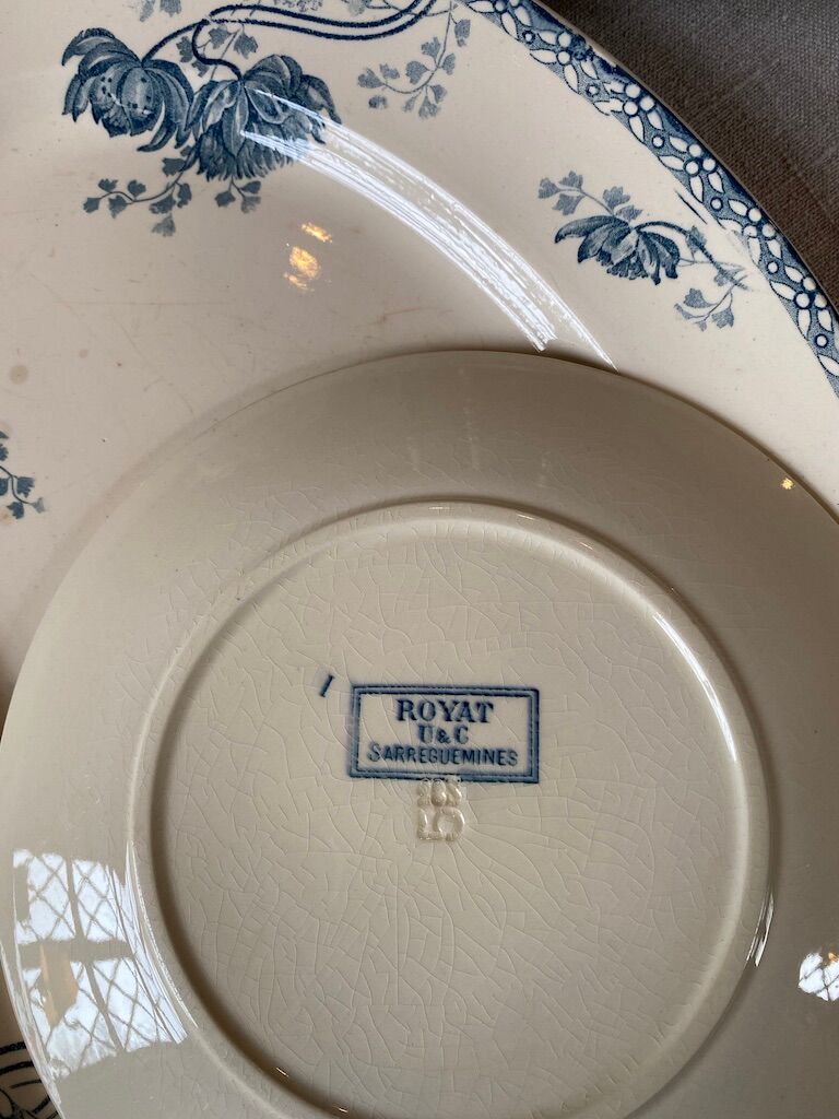 Set 8 dessert plate with serving dish