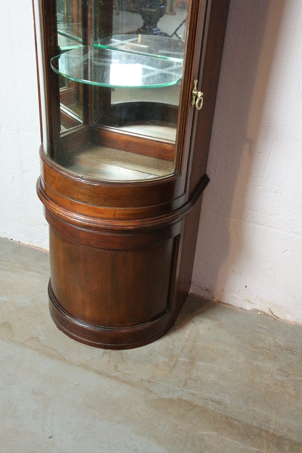 Set of 2 antique display cabinets