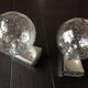 Pair of chrome sconces and crystal globe bubbled by Keuco / vintage 70s