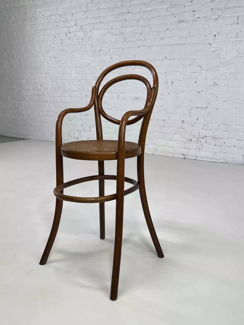 Children's high chair by Thonet model 1230 beginning of the century