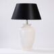 Lampe de table en céramique italienne Bitossi noir blanc grande