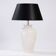 Lampe de table en céramique italienne Bitossi noir blanc grande