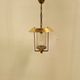 Vintage Pendant Lamp Maison Arlus in glass and brass year 70