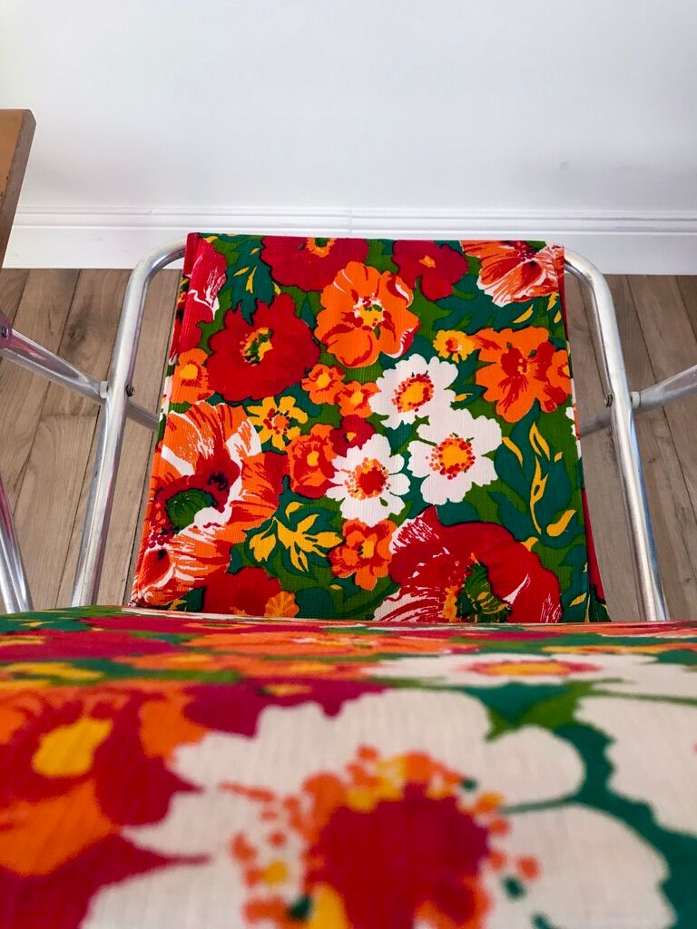 Paire de chaises de camping à fleurs vitaminées 70