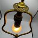 Antique lamp known as a lyre in bronze and marble from the late 19th century.