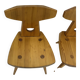 Chaises de salle à manger Jacob Kielland-Brandt en pin massif, Danemark, années 1960.