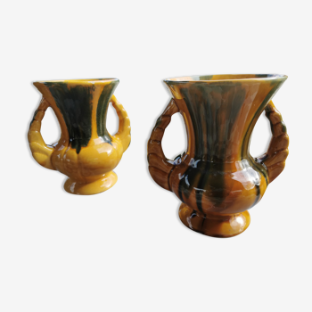 Pair of vintage ceramic vintage vases