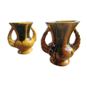 Pair of vintage ceramic vintage vases