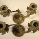 Pair of gilded bronze chandeliers