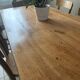 Large vintage farmhouse table from the 50s in solid wood (oak)