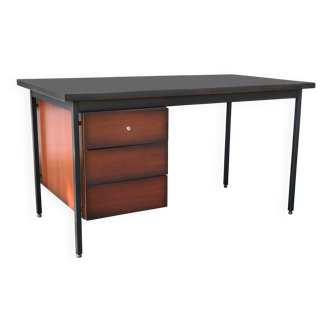 Florence Knoll desk signed Knoll – black lacquer – circa 1950