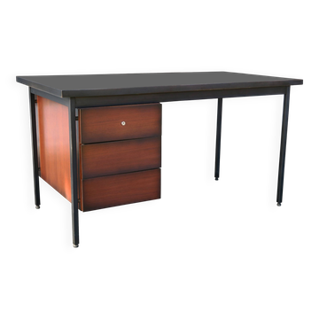 Florence Knoll desk signed Knoll – black lacquer – circa 1950