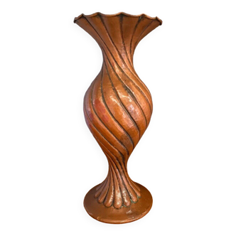 Copper vase in the style of Egidio Casagrande brassware foot shower