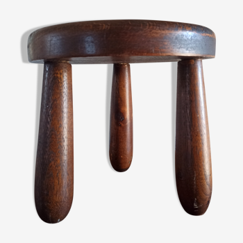 Tabouret tripode brutaliste