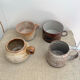 4 stoneware cups