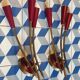 Pair of stilnovo style  3-light wall lights