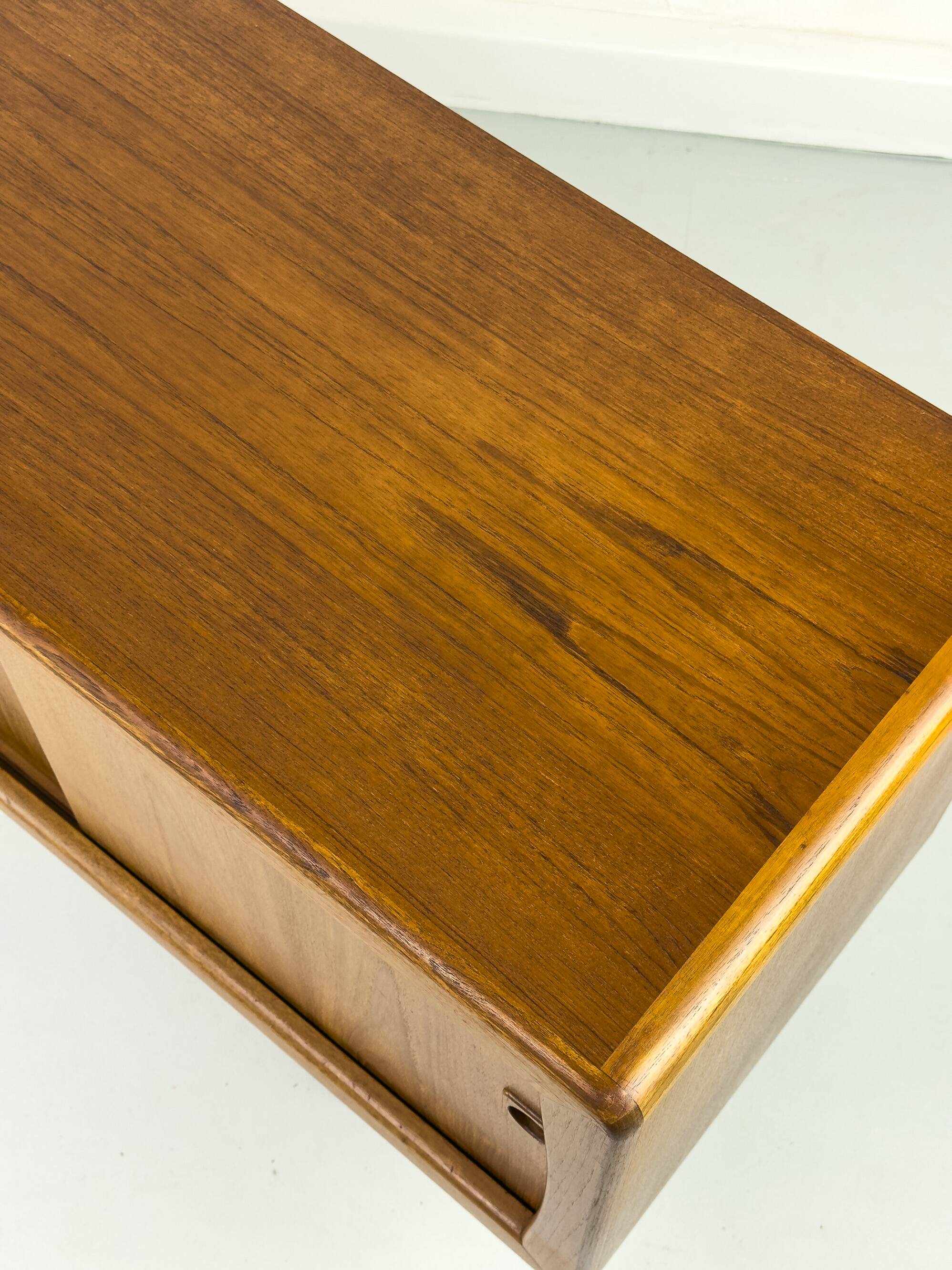 Vintage Teak Sideboard with Drawers and Sliding Doors, 1960s