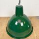 Suspension industrielle en émail vert, années 1960