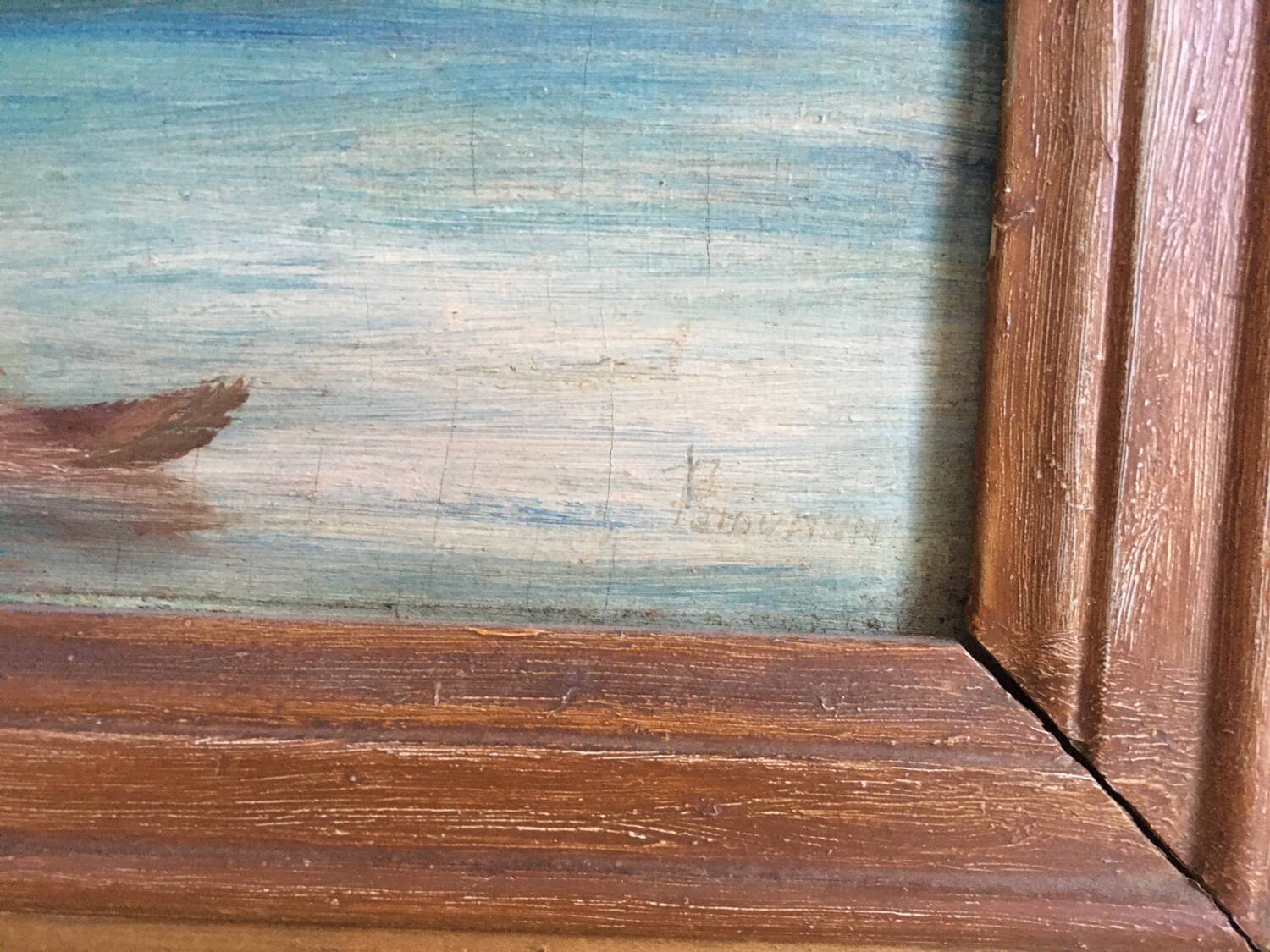 Old landscape painting.